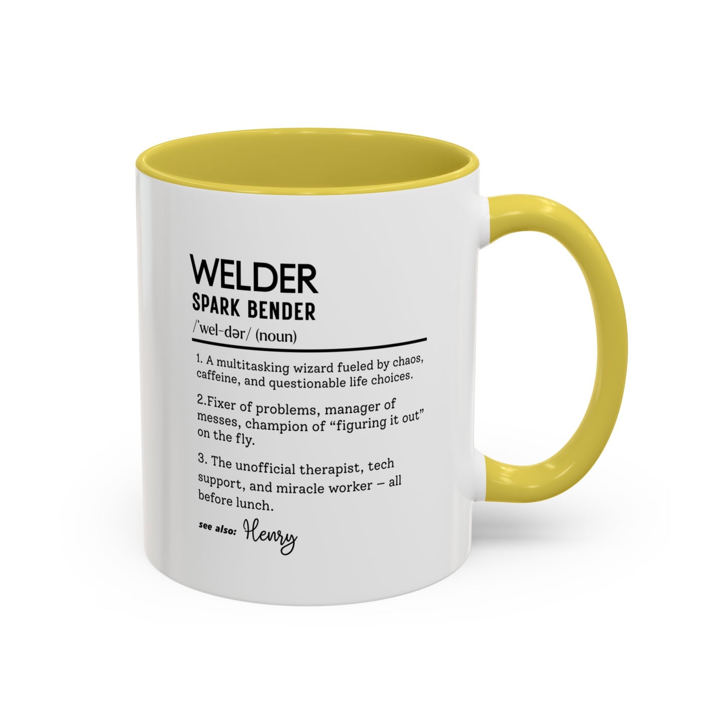 Custom Welder Mug, Spark Bender Dictionary Mug, Funny Welding Gift, Personalized Coffee Cup for Welders, Colorful Mugs 11oz 15oz