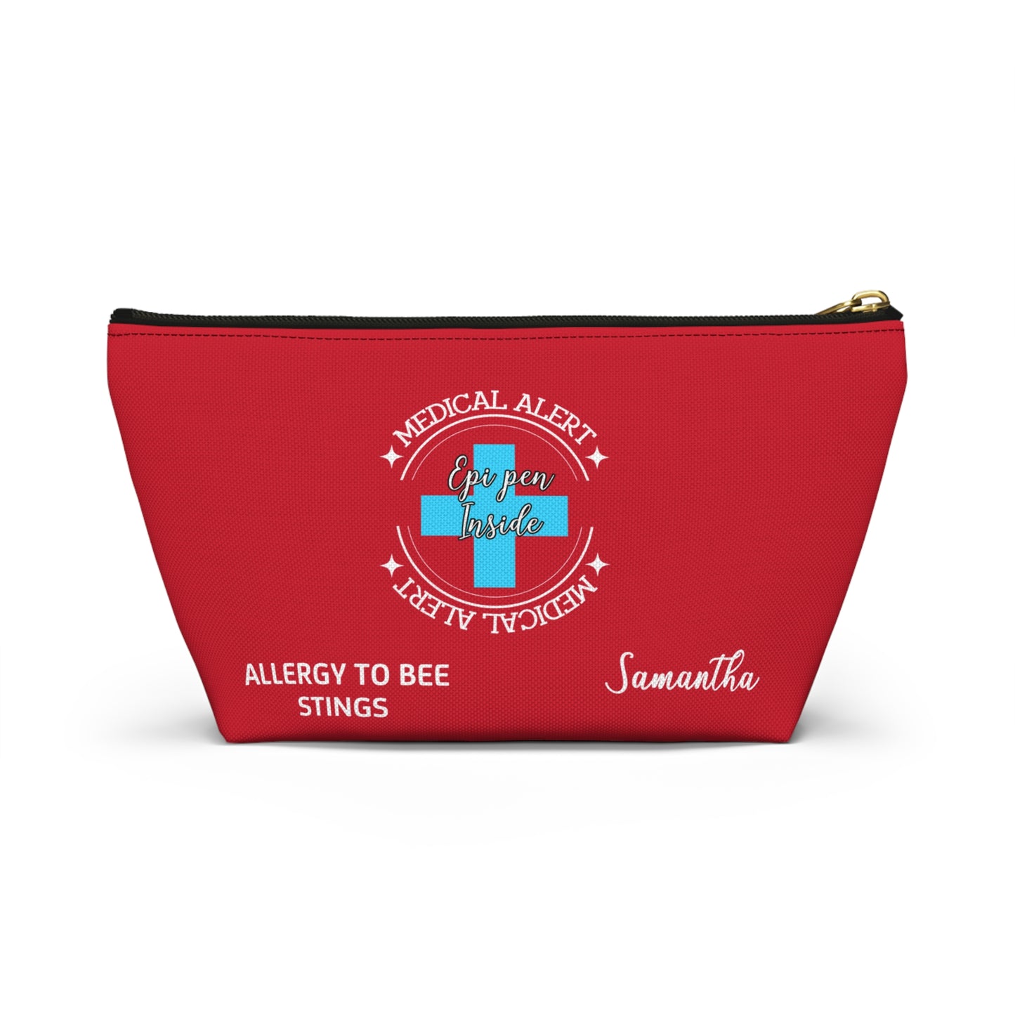 Personalized Medical Alert Epi Pen Pouch for Bee Sting Allergy Samantha Emergency Allergy Kit for School Travel or Everyday Use