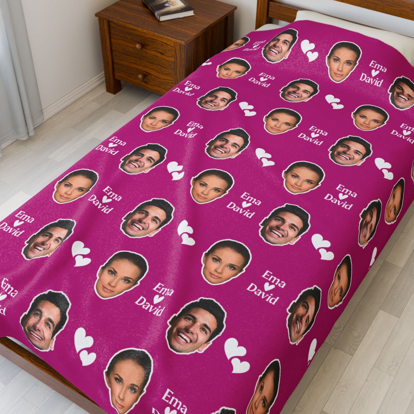 Personalized Face Blanket, Custom Photo Blanket, Faces on Blanket, Gift for Family, Custom Image Blanket, Graduation Gift, Cozy Throw