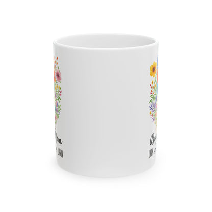 Boy Mom Mug 11oz 15oz Personalized Coffee Cup Gift for Moms with Sons Custom Ceramic Mug for Her Mothers Day or Birthday Gift Idea