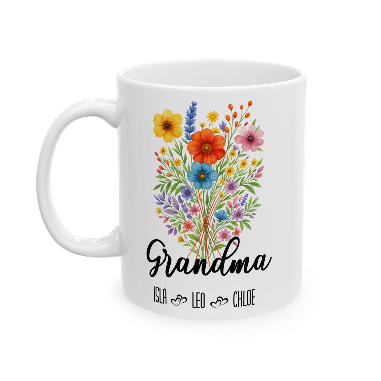 Grandma Mug 11oz 15oz Custom Coffee Cup Gift for Grandma Birthday or Mothers Day Personalized Ceramic Mug for Her from Grandkids