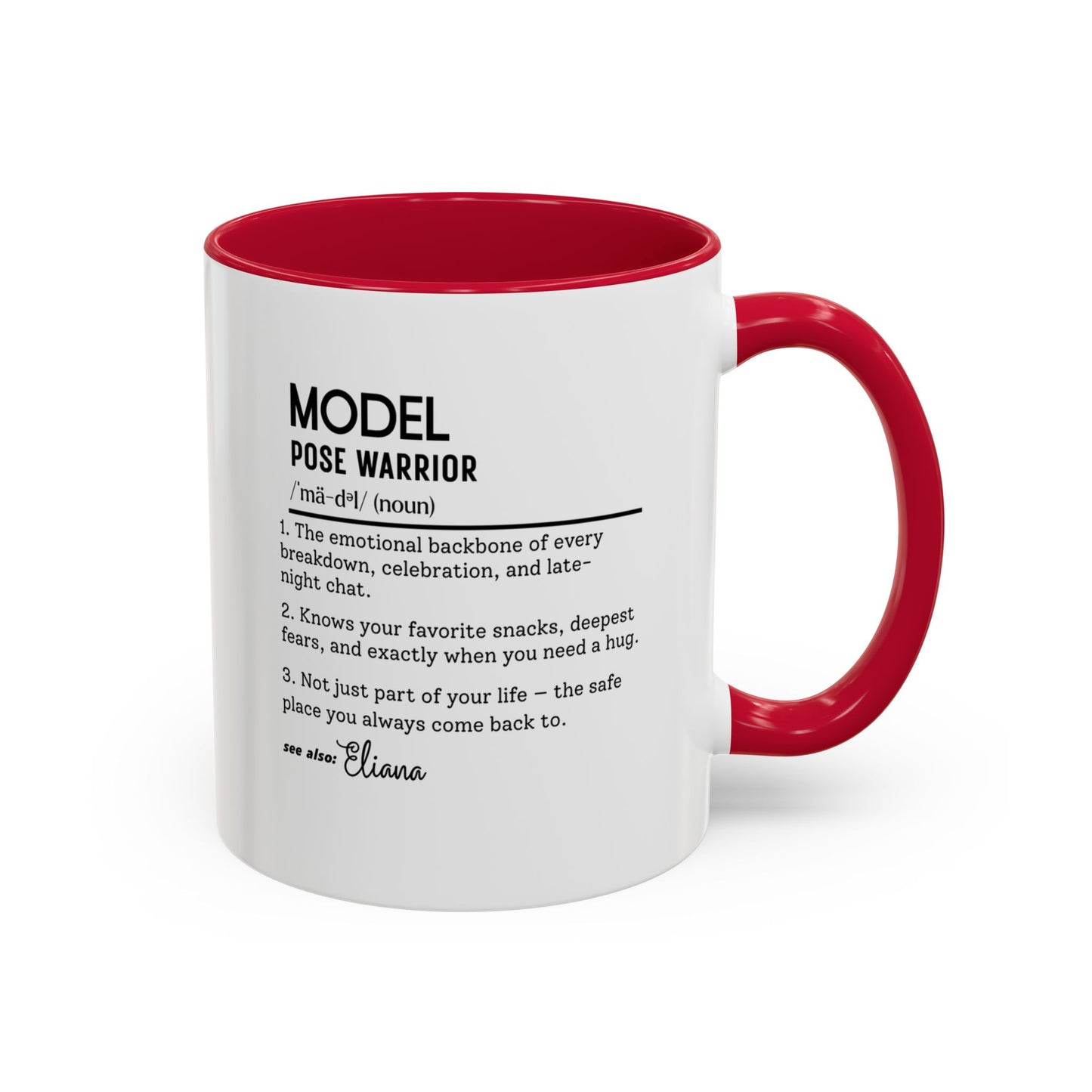 Model Dictionary Mug, Funny Pose Warrior Mug Gift, Personalized Runway Star Coffee Cup, Colorful Mugs (11oz, 15oz)