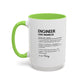 Custom Engineer Mug, Funny Engineering Definition Gift, STEM Coffee Cup, Personalized Tech Gift, Problem Solver Mug, Nerdy Office Cup
