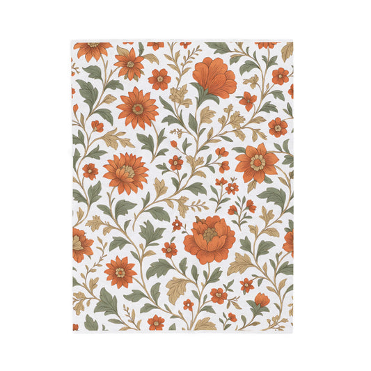 Floral Throw Blanket, Cottagecore Blanket, Botanical Tapestry, Aesthetic Blanket, Wildflower Decor, Cozy Garden Blanket, Soft Floral Throw