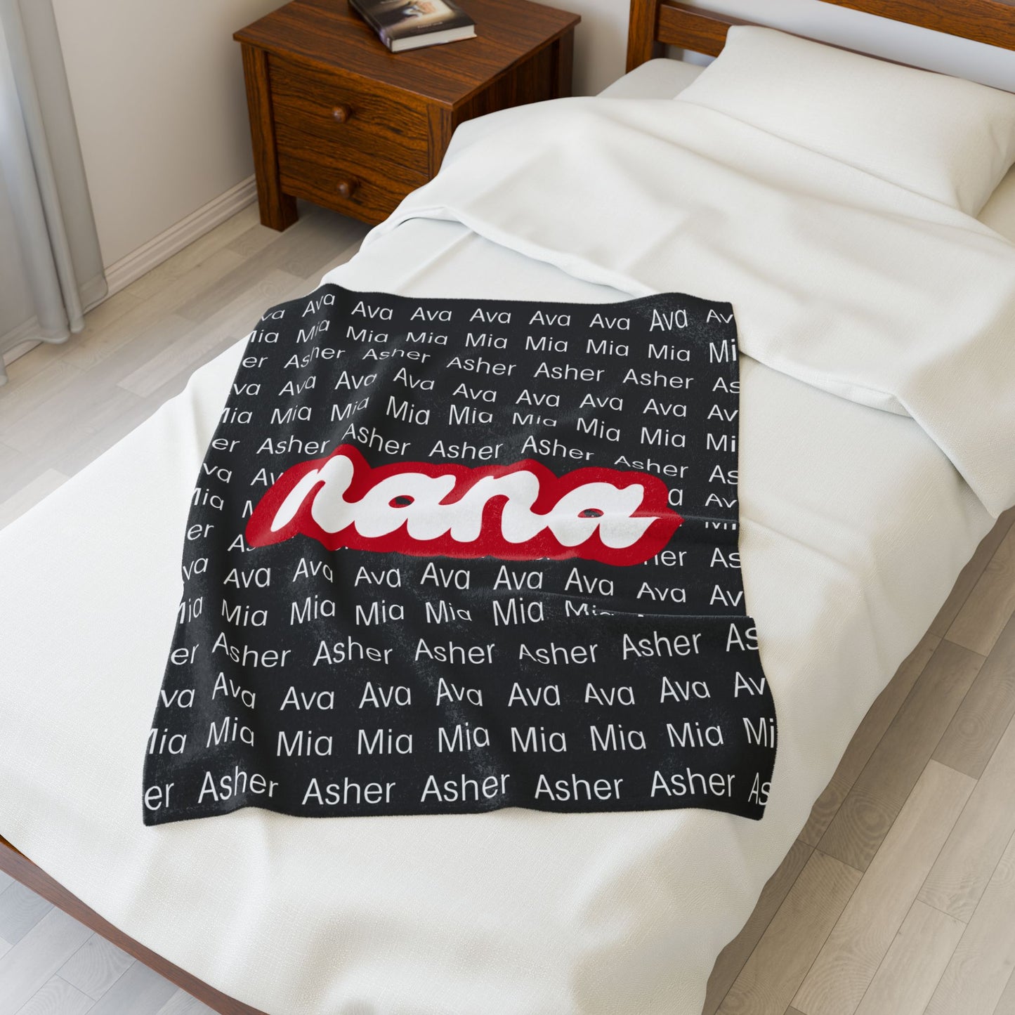 Personalized Nana Blanket, Custom Name Blanket, Gift for Nana, Grandma Gift, Cozy Throw Blanket, Birthday Gift, Mothers Day Gift