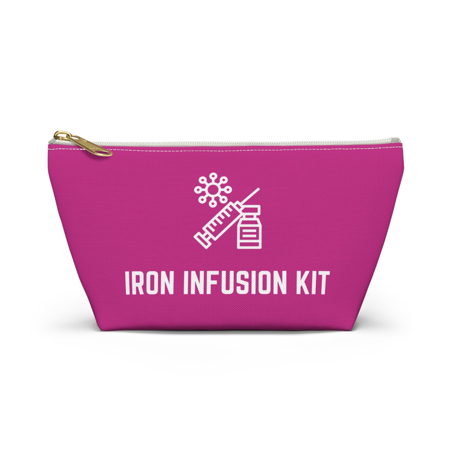 Personalized Iron Infusion Kit Pouch for Medical Essentials Storage Bag for IV Supplies Travel Organizer for Health and Wellness