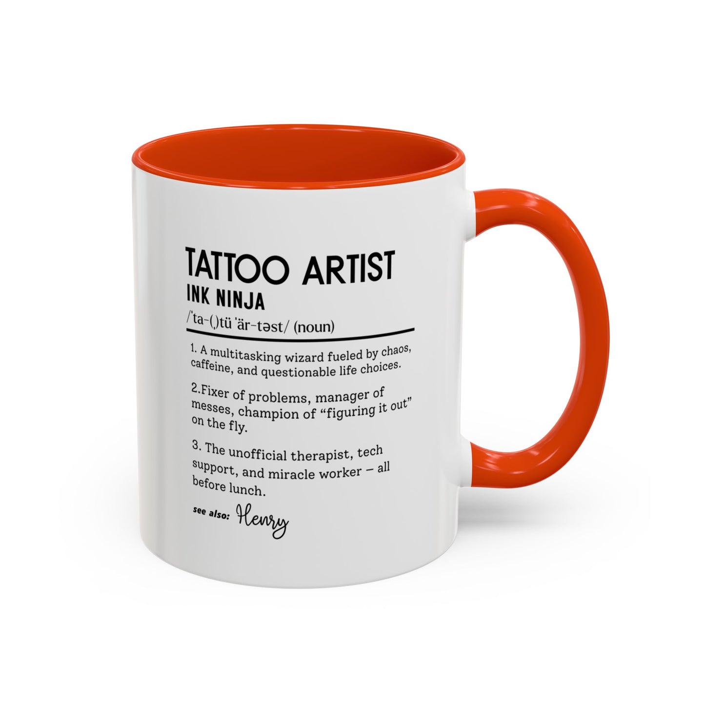 Custom Tattoo Artist Mug, Funny Ink Gift, Tattoo Definition Mug, Personalized Artist Mug, Colorful Mugs (11oz, 15oz)