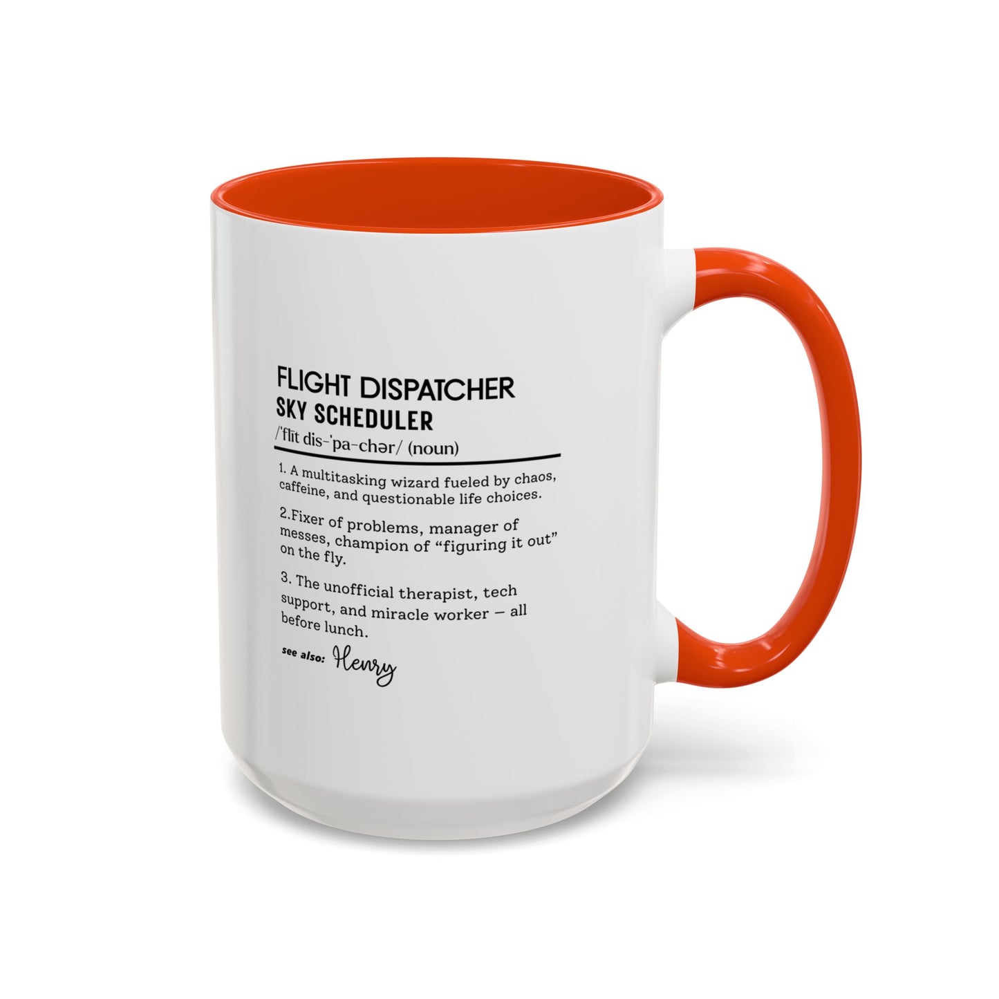 Custom Flight Dispatcher Mug, Funny Aviation Gift, Dispatcher Dictionary Mug, Personalized Pilot Mug, Airport Crew Coffee Cup