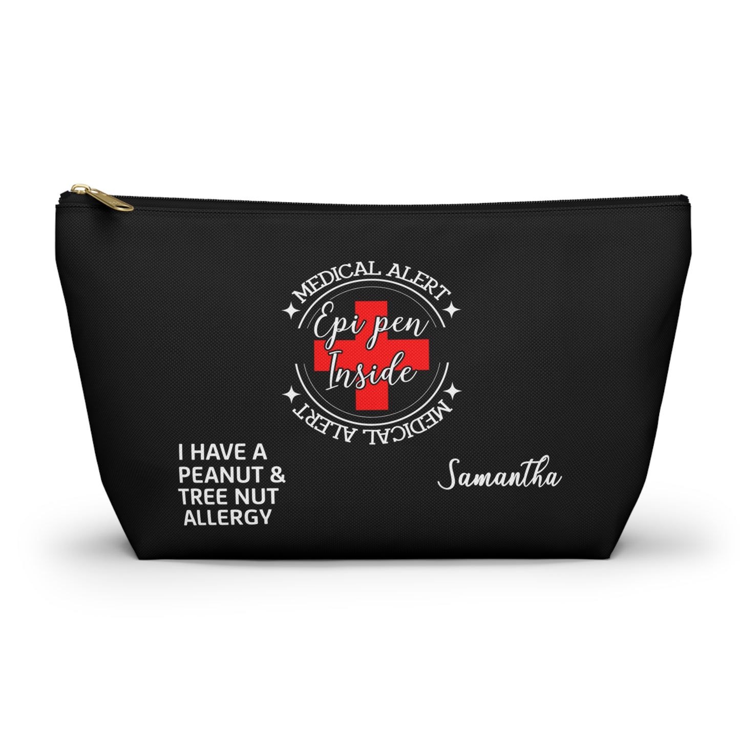 Personalized Medical Alert EpiPen Pouch for Peanut and Tree Nut Allergy Samantha Emergency Allergy Kit Travel Organizer