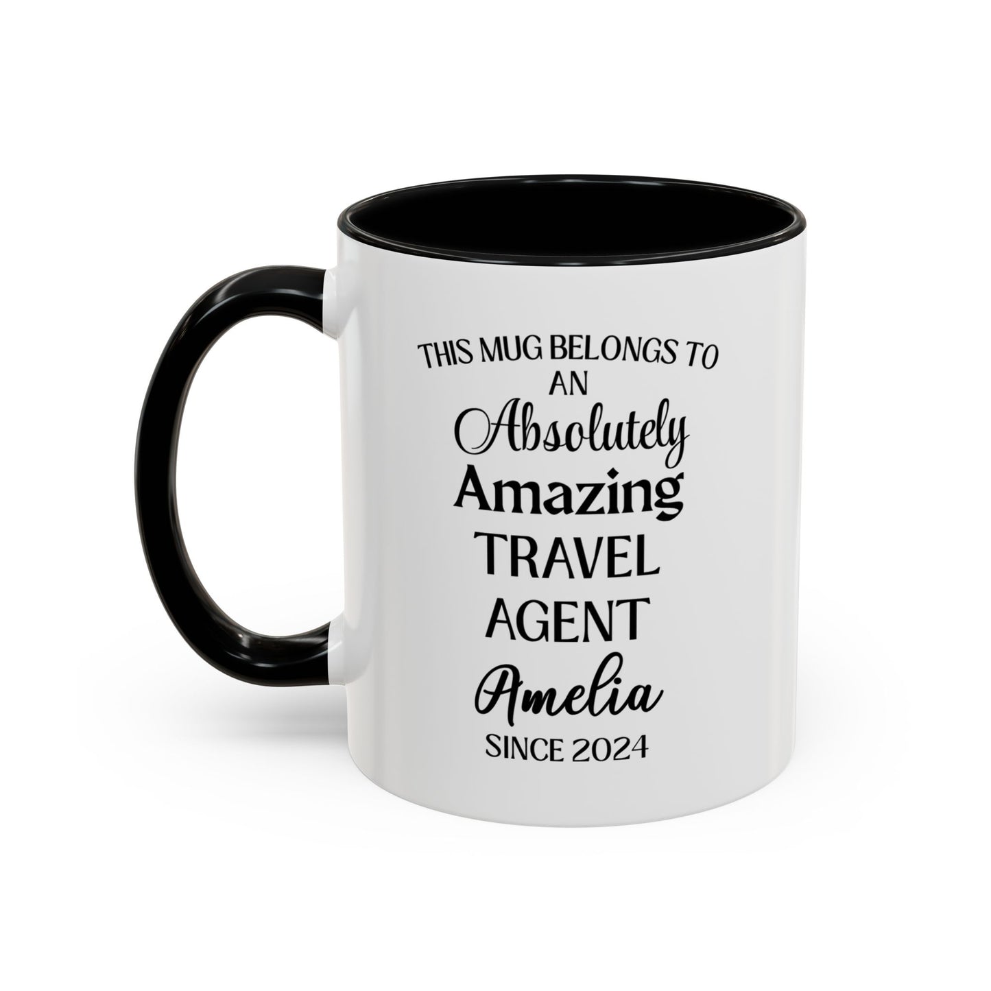 Custom Travel Agent Mug, Funny Globe Trotter Gift, Personalized Vacation Planner Cup, Jet Setter Coffee Mug