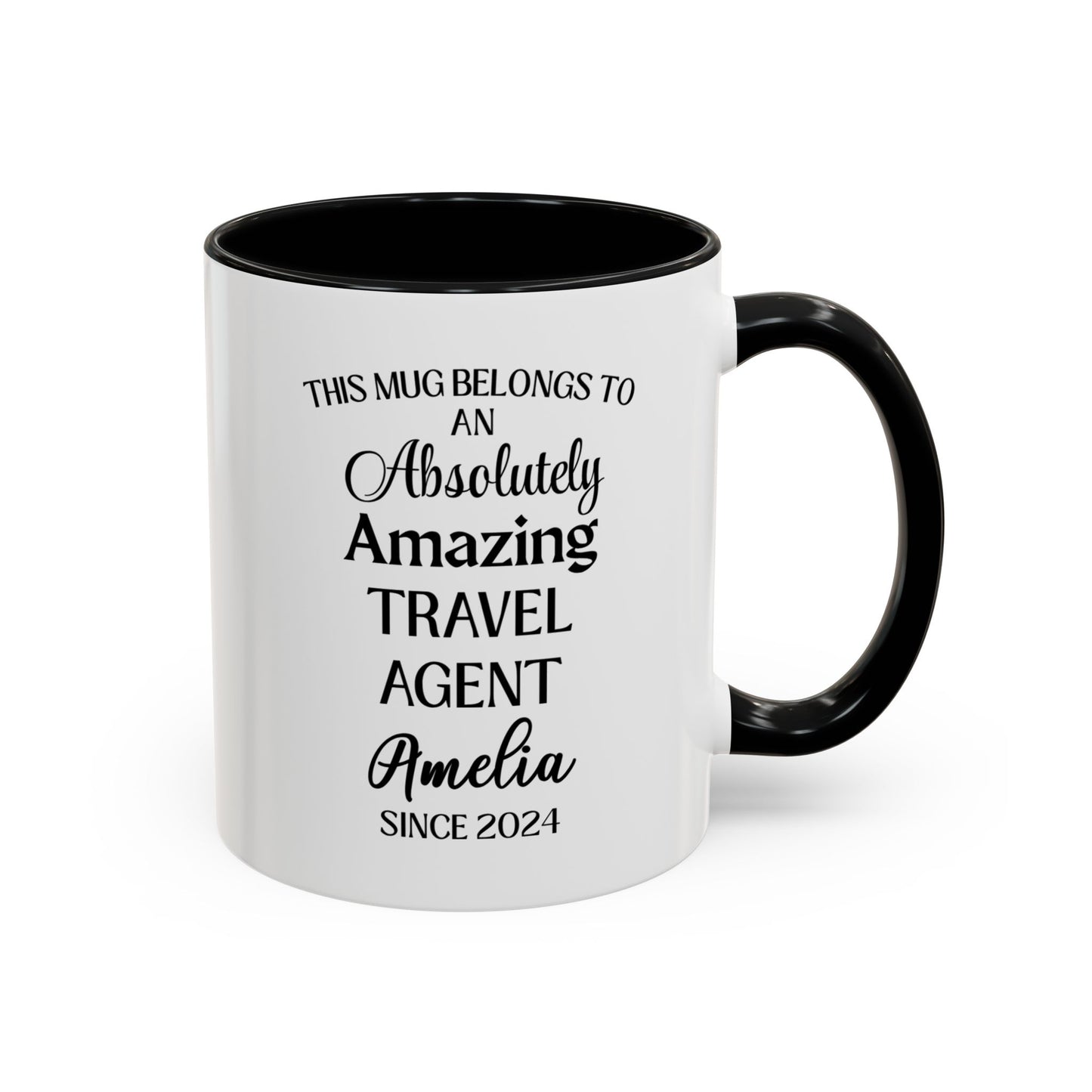 Custom Travel Agent Mug, Funny Globe Trotter Gift, Personalized Vacation Planner Cup, Jet Setter Coffee Mug