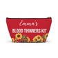 Blood Thinners Kit Medical Alert Pouch Personalized Medication Storage Bag for Anticoagulant Users Travel and Daily Safety Organizer