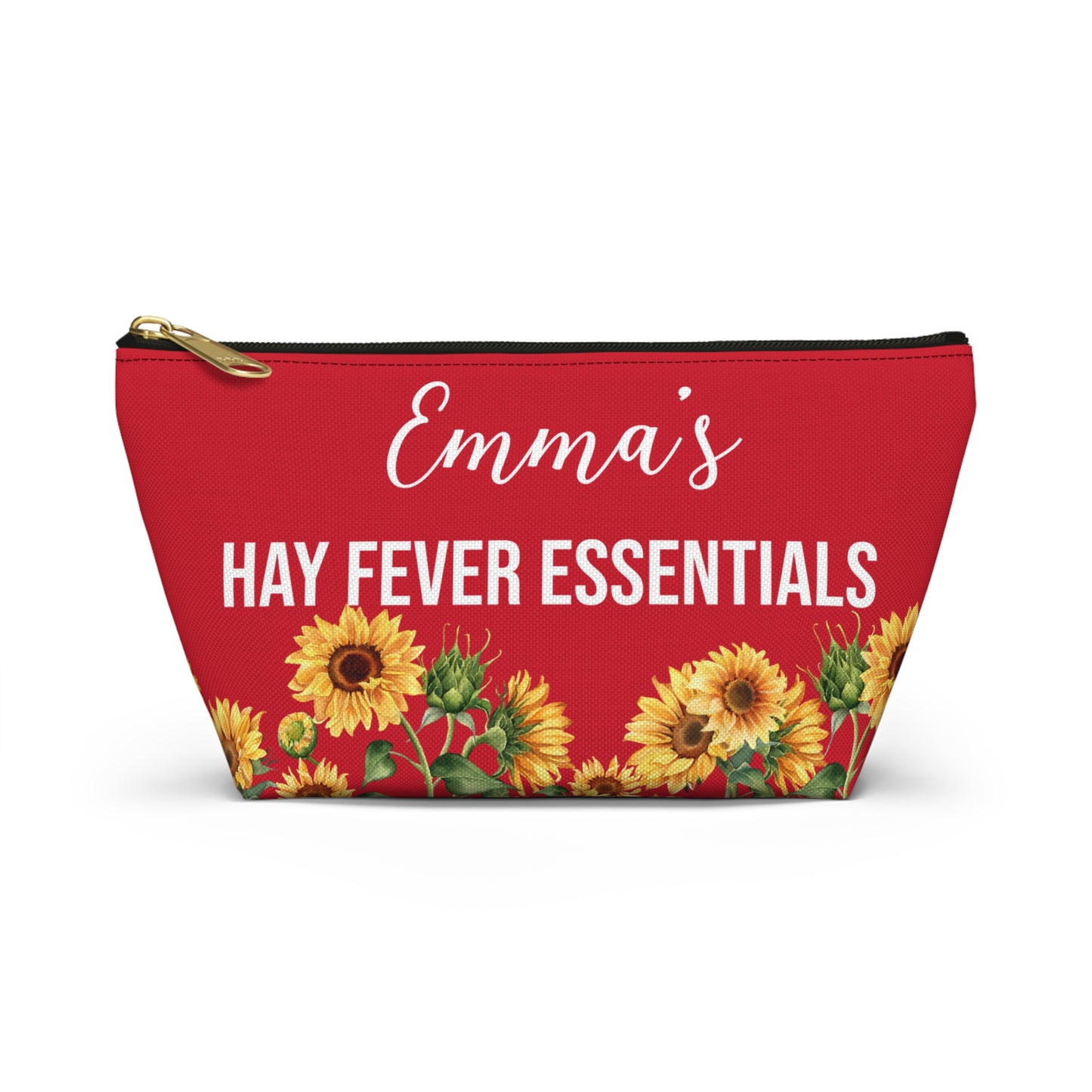Hay Fever Essentials Pouch Allergy Meds Storage Bag for Tablets Tissues Nasal Spray Personalized Travel Case for Seasonal Allergies