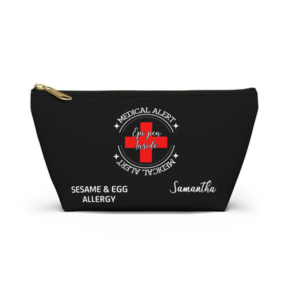 Personalized Medical Alert EpiPen Pouch for Sesame and Egg Allergy Samantha Emergency Allergy Kit Travel Organizer and Storage Bag
