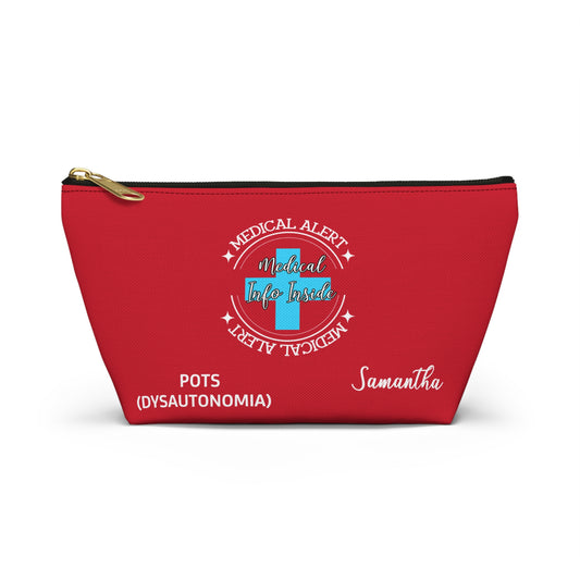 Personalized Medical Alert POTS Dysautonomia Medical Info Pouch Samantha Emergency Medical Information Storage Travel Ready