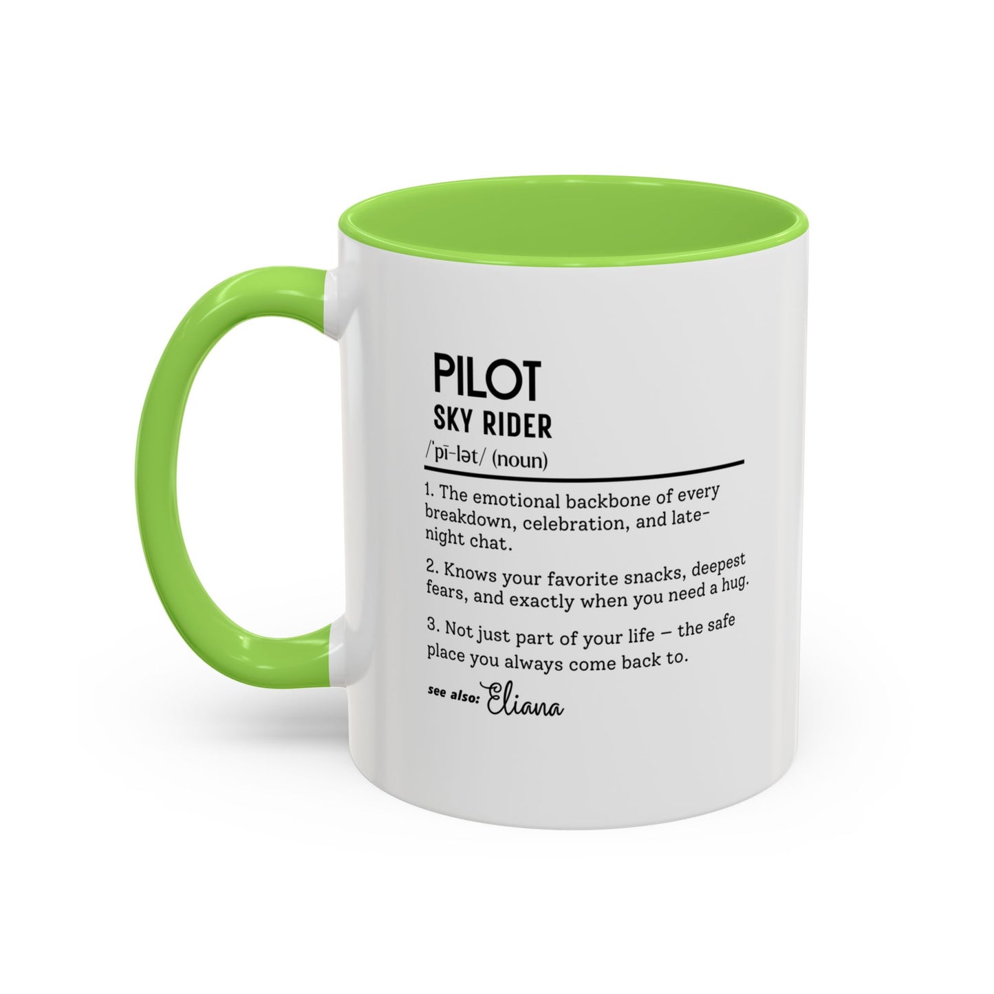Aviation Pilot Dictionary Mug, Funny Sky Rider Gift, Personalized Coffee Cup, Colorful Mugs (11oz, 15oz), Aviation Gifts for Pilots,