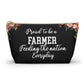 Farmer Essentials Pouch Gift For Farmers Farm Life Organizer Bag Rustic Travel Pouch Agriculture Lover Gift Cute Everyday Carry Zipper Case