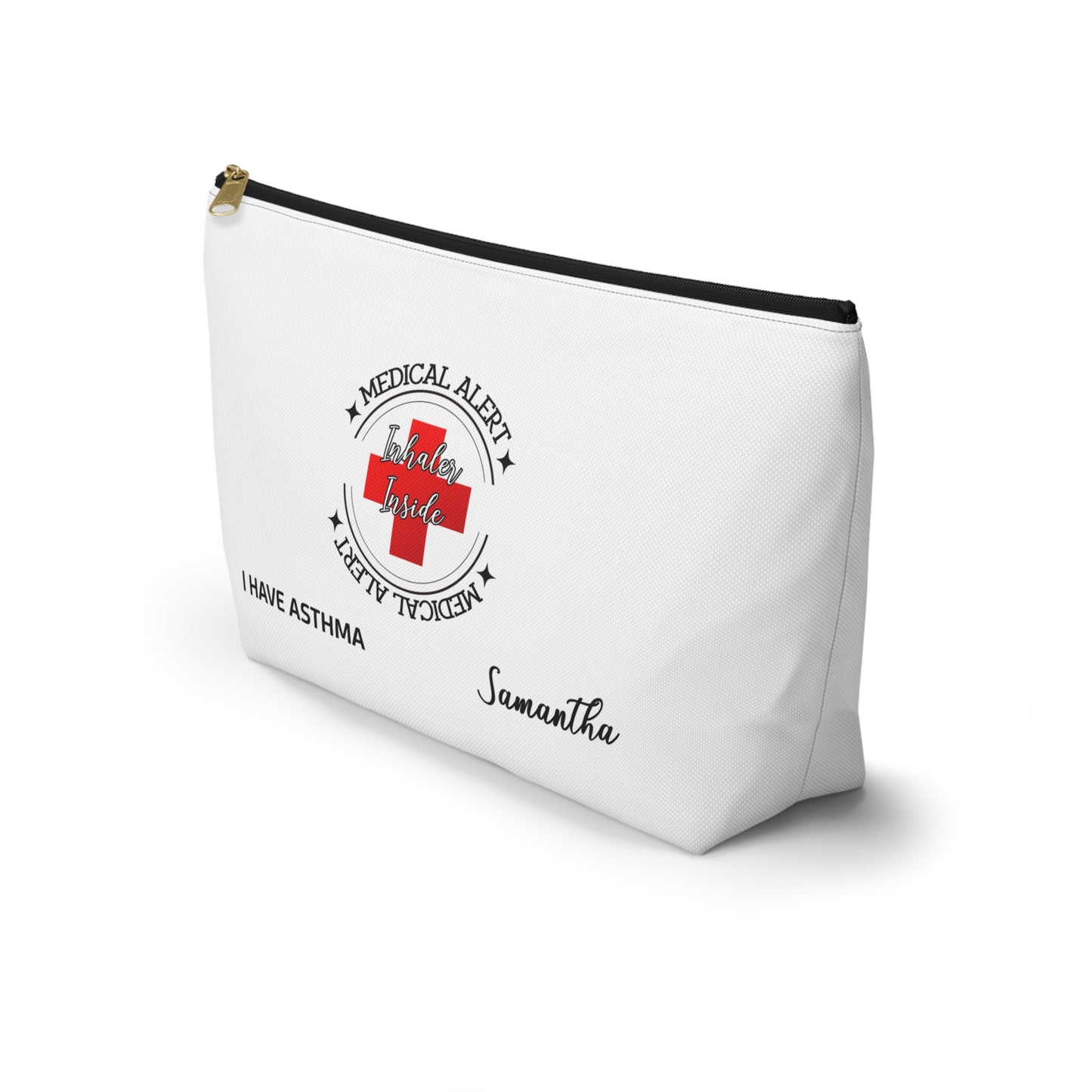Personalized Medical Alert Inhaler Pouch for Samantha with Asthma