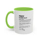 Custom Priest Dictionary Mug, Funny Blessing Dealer Mug, Universal Definition Mug Gift for Priest, Religious Gift Idea, Faith Leader Cup