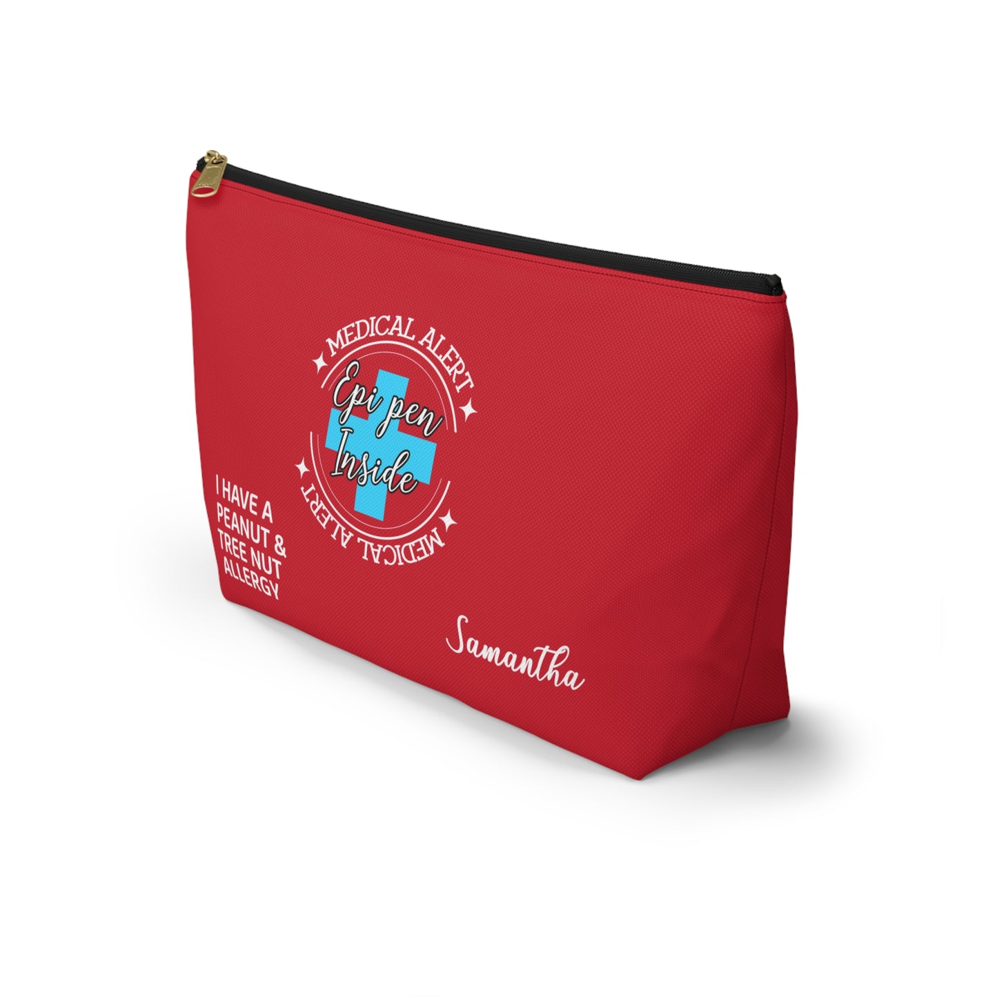 Personalized Medical Alert Epi Pen Pouch for Peanut and Tree Nut Allergy Samantha Emergency Allergy Kit for School Travel