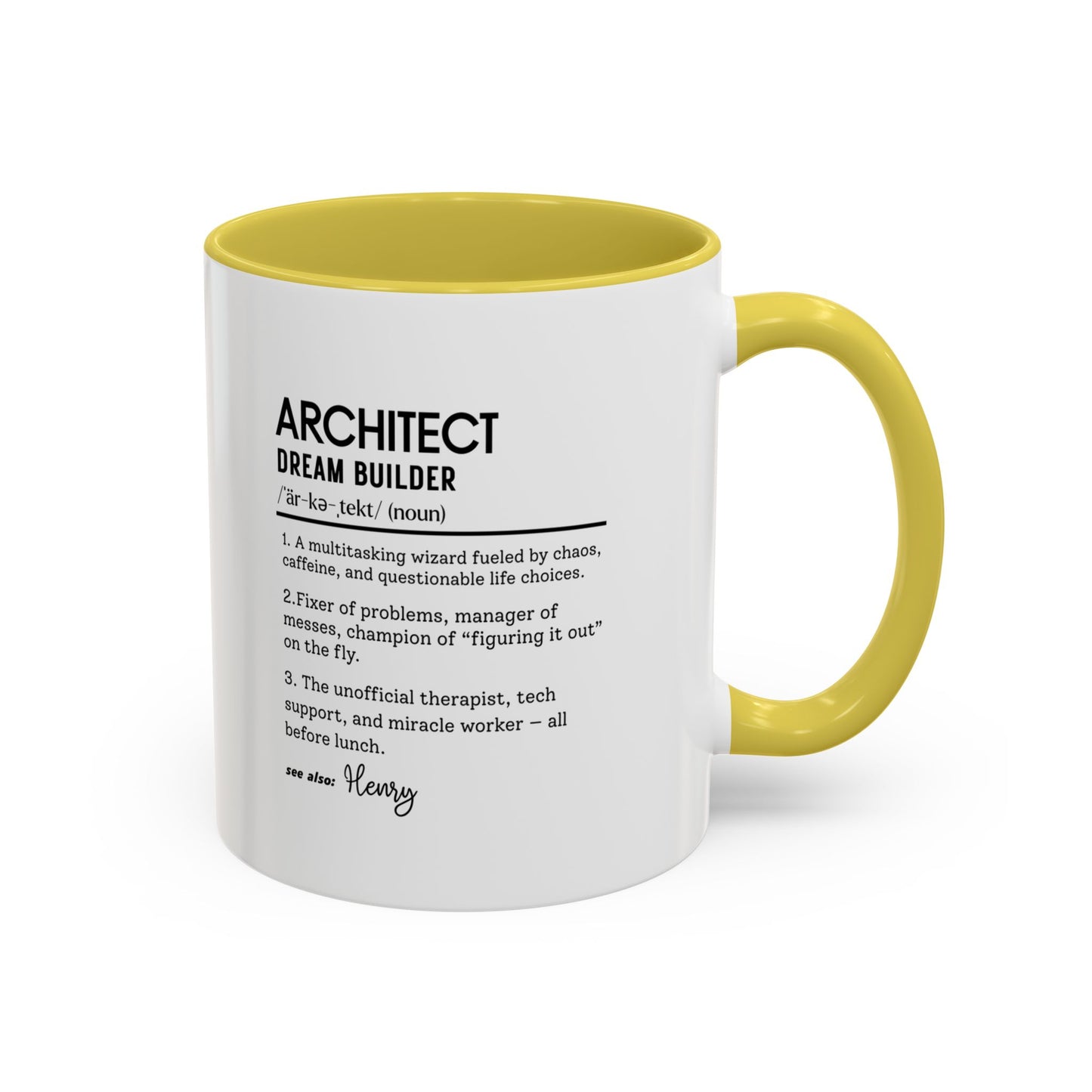 Architect Mug, Funny Architect Gift, Dream Builder Mug, Personalized Coffee Cup, Construction Humor Mug, Architect Office Cup