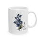 July Birth Flower Larkspur Mug 11oz 15oz Custom Floral Coffee Cup Birthday Gift for Her Personalized Ceramic Summer Flower Mug