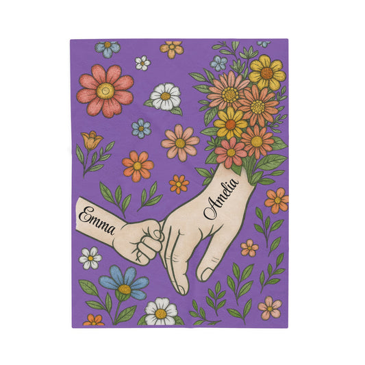 Couple Blanket, Personalized Name Blanket, Custom Love Blanket, Anniversary Gift, Wedding Gift, Romantic Blanket, Gift for Him Her