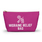 Personalized Migraine Relief Bag Pouch for Pain Management Essentials Travel Organizer for Migraine Medication and Comfort Supplies