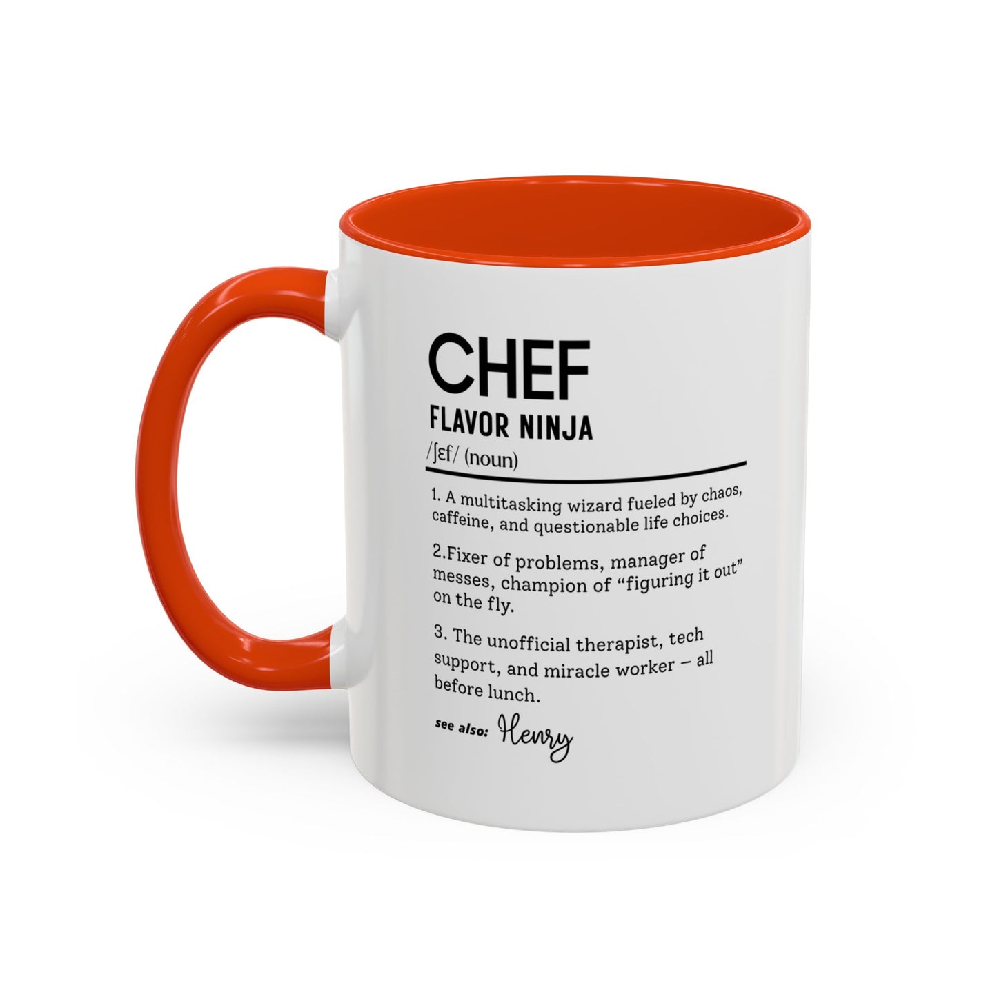 Funny Chef Mug, Custom Culinary Gift, Personalized Cooking Mug, Kitchen Humor Cup, Foodie Definition Mug, Colorful Mugs (11oz, 15oz)