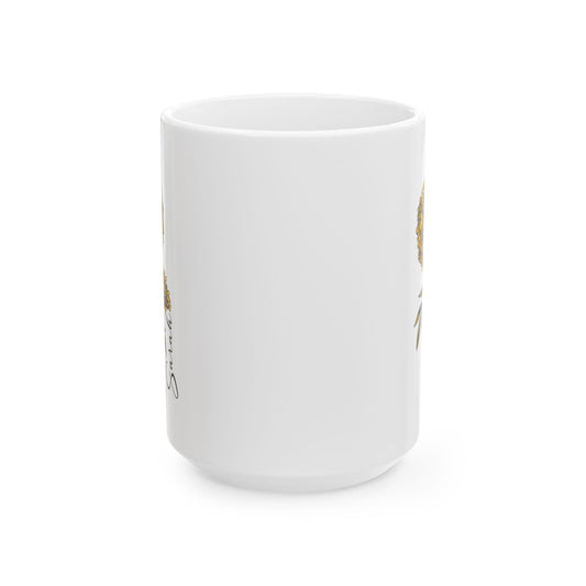 October Birth Flower Marigold Mug 11oz 15oz Personalized Floral Coffee Cup Birthday Gift for Her Custom Ceramic Autumn Flower Mug