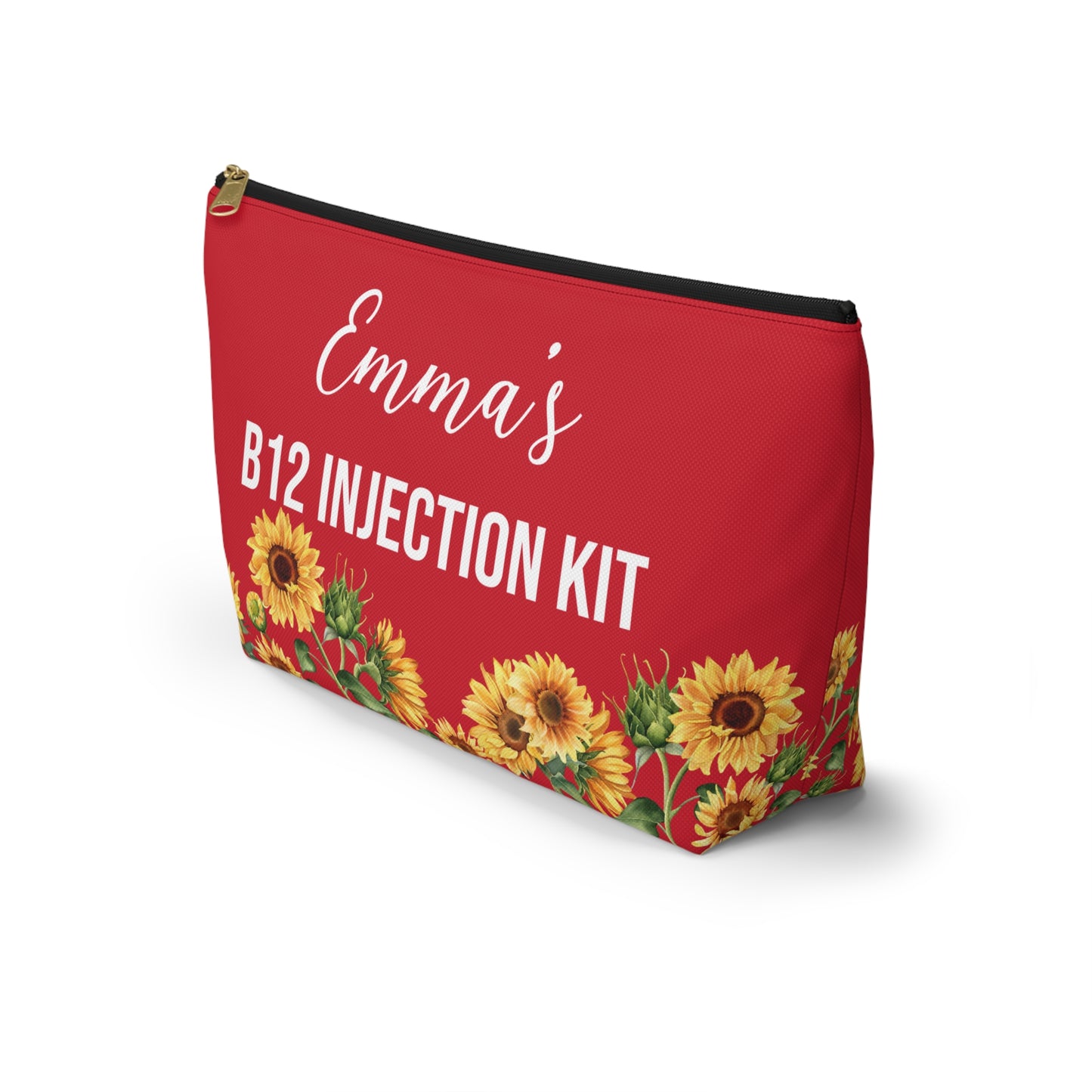 B12 Injection Kit Medical Alert Pouch Personalized Vitamin B12 Supply Bag for Travel Daily Use Emergency Storage with Name Option