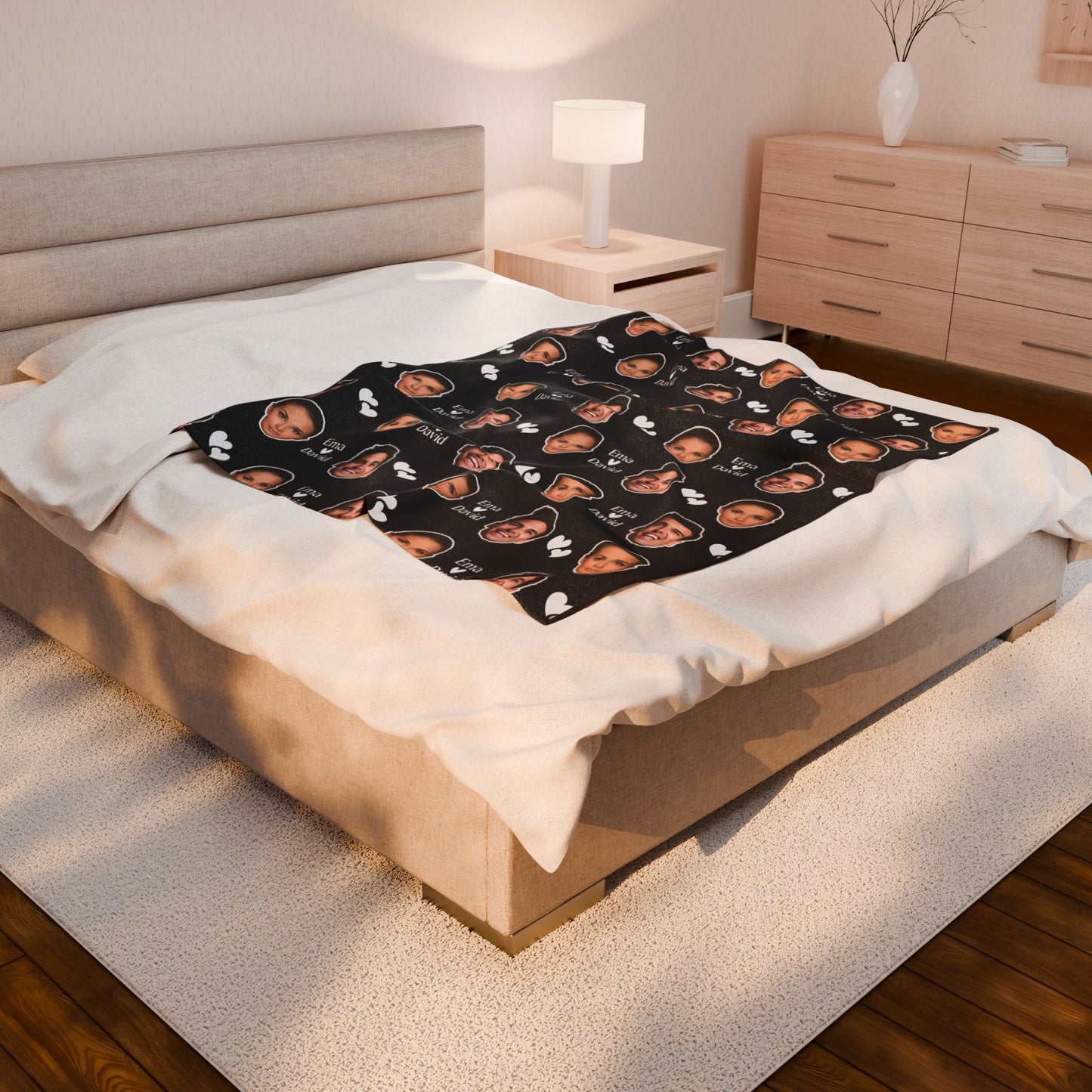 Personalized Face Blanket, Custom Photo Blanket, Faces on Blanket, Gift for Family, Custom Image Blanket, Graduation Gift, Cozy Throw