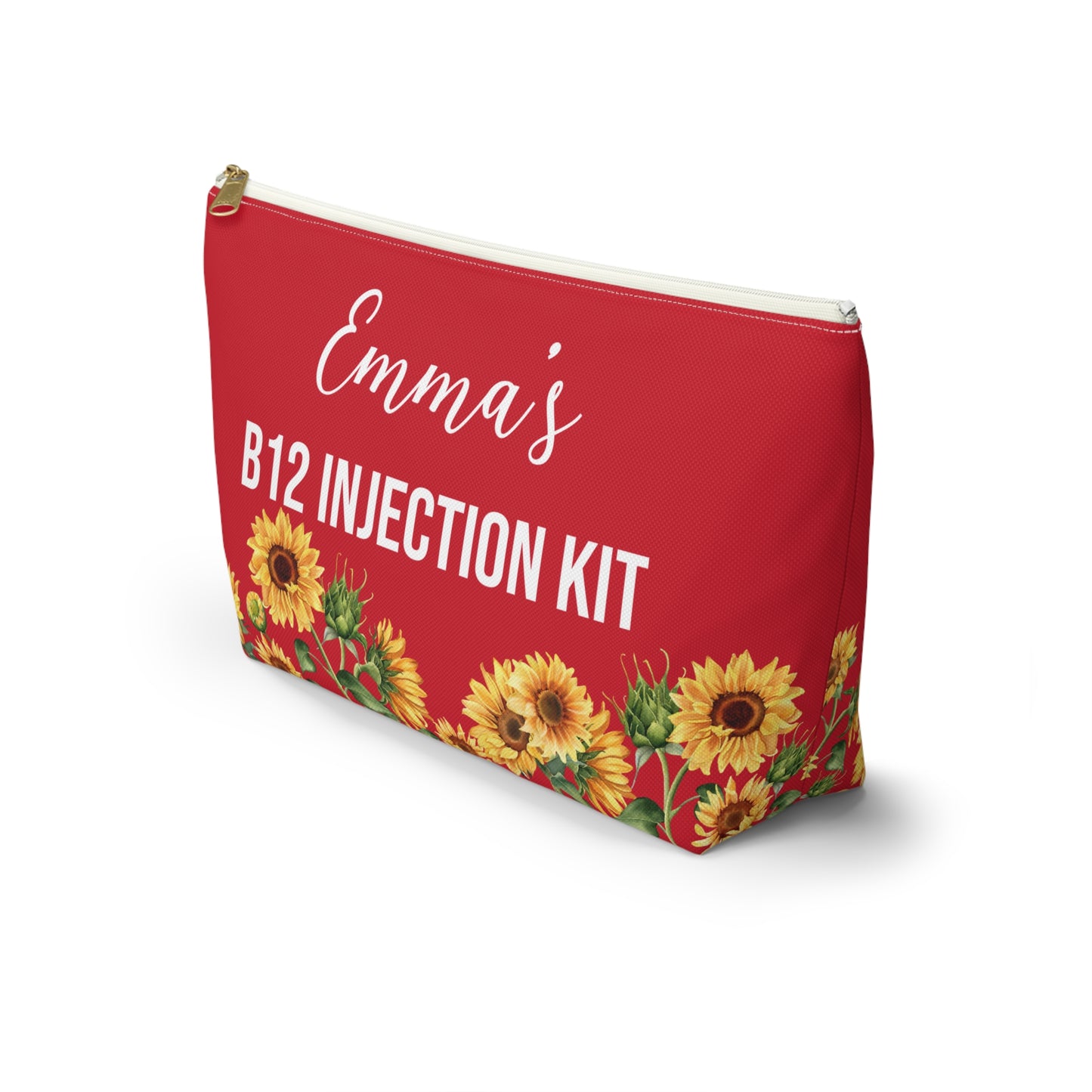 B12 Injection Kit Medical Alert Pouch Personalized Vitamin B12 Supply Bag for Travel Daily Use Emergency Storage with Name Option