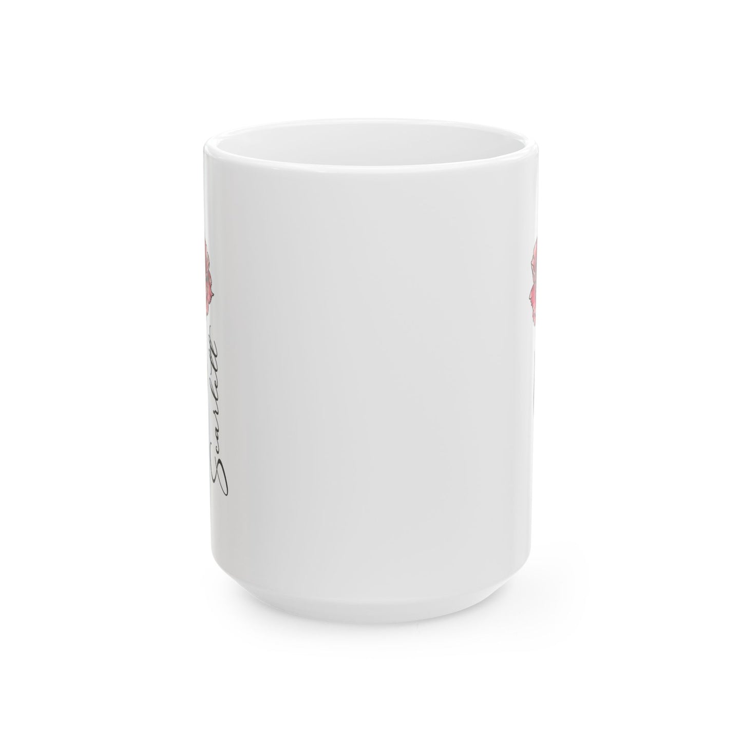 January Birth Flower Carnation Mug 11oz 15oz Personalized Floral Coffee Cup Birthday Gift for Her Ceramic Flower Name Custom Mug