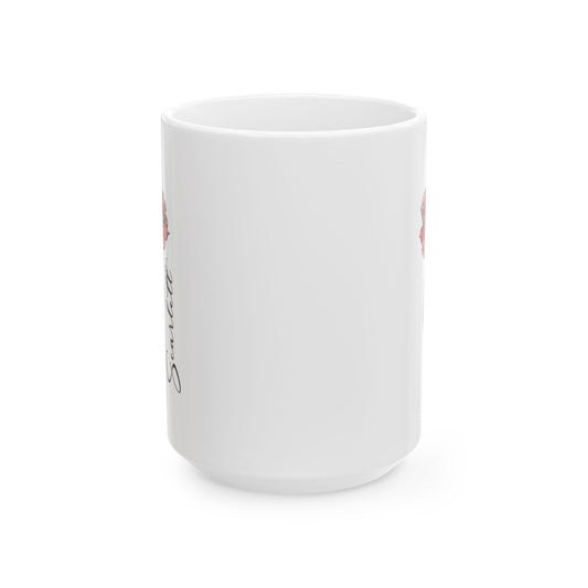 January Birth Flower Carnation Mug 11oz 15oz Personalized Floral Coffee Cup Birthday Gift for Her Ceramic Flower Name Custom Mug