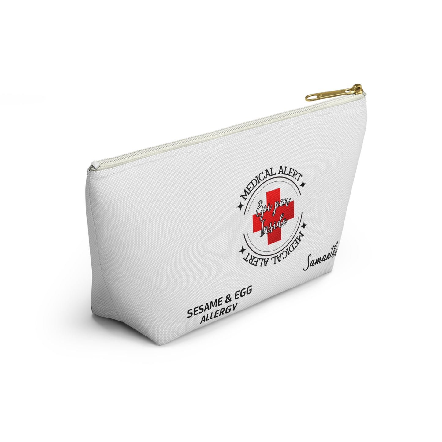 Personalized Medical Alert EpiPen Pouch for Sesame & Egg Allergy - Samantha