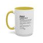 Custom Priest Dictionary Mug, Funny Blessing Dealer Mug, Universal Definition Mug Gift for Priest, Religious Gift Idea, Faith Leader Cup