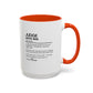 Judge Dictionary Mug, Funny Justice Boss Coffee Cup, Custom Courtroom Gift Idea, Law Office Decor Mug