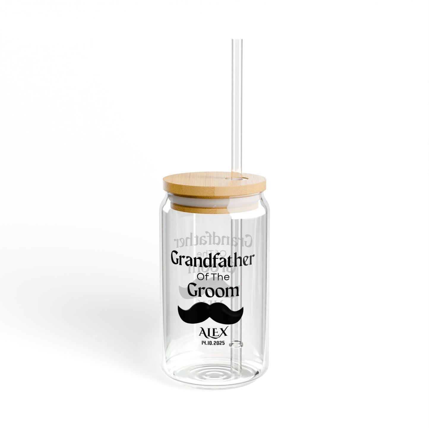Grandfather of the Groom Sipper, Personalized Wedding Gift, Custom Grandpa Sipper, Groom Grandfather Gift, Wedding Keepsake, 16oz Cup