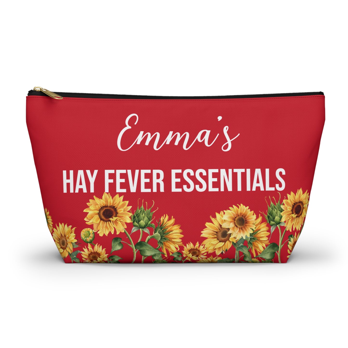 Hay Fever Essentials Pouch Allergy Meds Storage Bag for Tablets Tissues Nasal Spray Personalized Travel Case for Seasonal Allergies