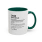 Diver Dictionary Mug, Funny Depth Dweller Coffee Cup, Custom Ocean Lover Mug Gift, Colorful Mugs (11oz, 15oz), Scuba Diver Gift