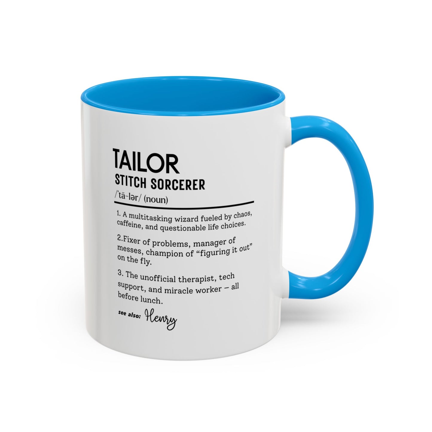 Tailor Mug, Stitch Sorcerer Gift, Sewing Lover Coffee Mug, Seamstress Appreciation Gift, Colorful Mugs (11oz, 15oz)