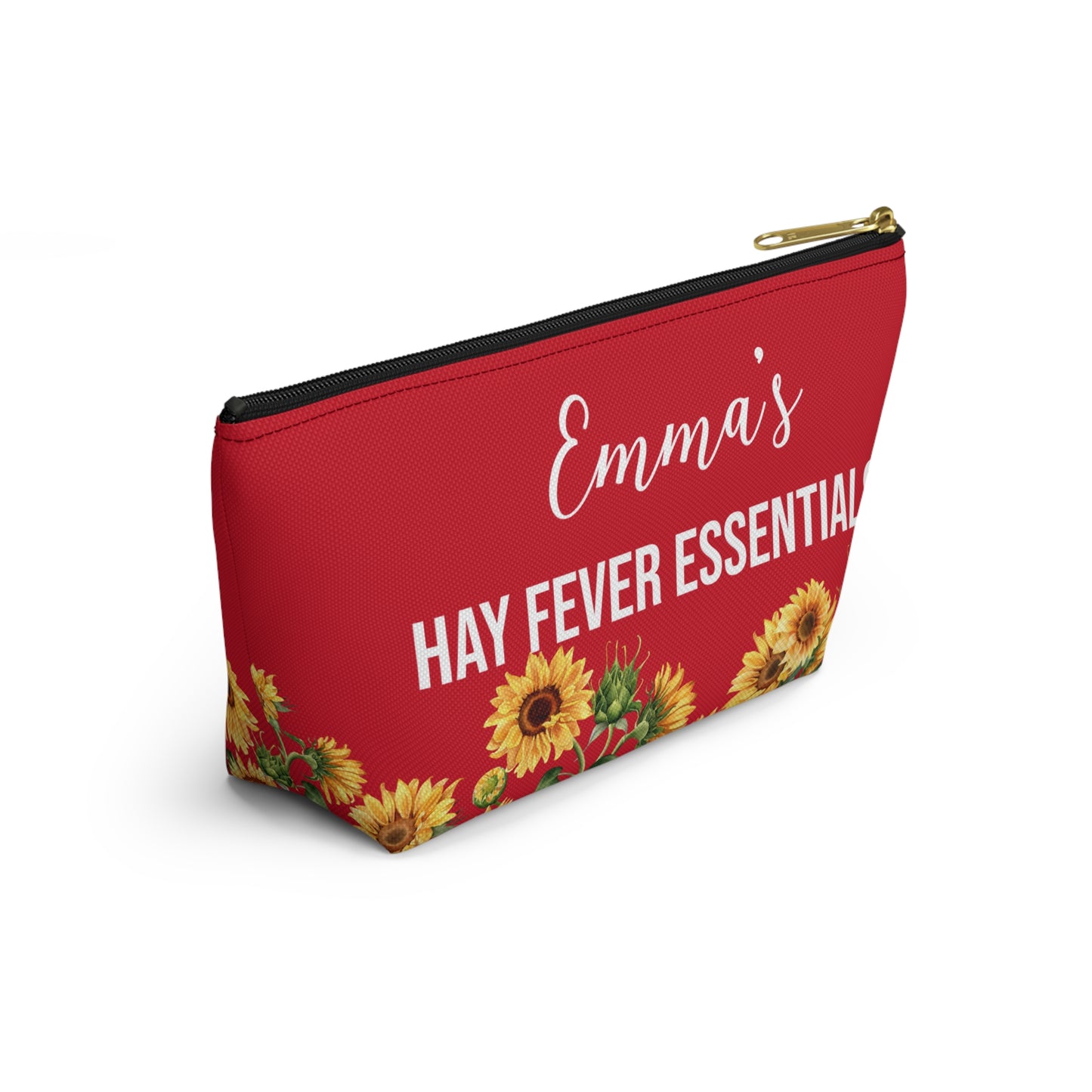 Hay Fever Essentials Pouch Allergy Meds Storage Bag for Tablets Tissues Nasal Spray Personalized Travel Case for Seasonal Allergies
