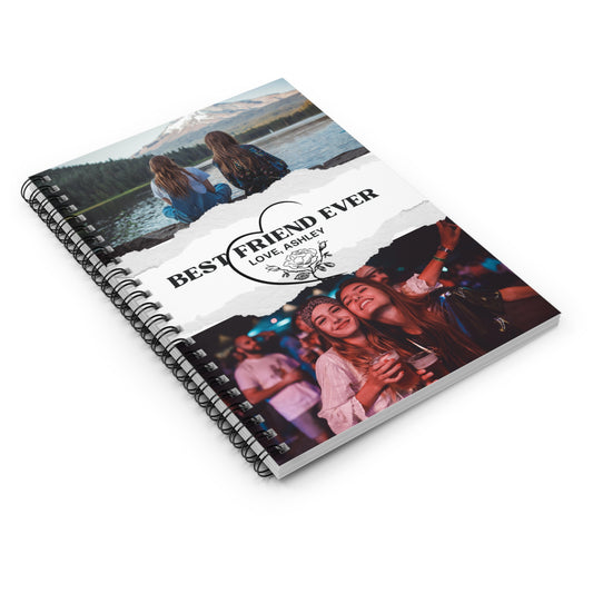 Best Friend Ever Spiral Notebook - Friendship Gift, Personalized Journal, Cute Stationery, Memory Keeper, Thoughtful Present