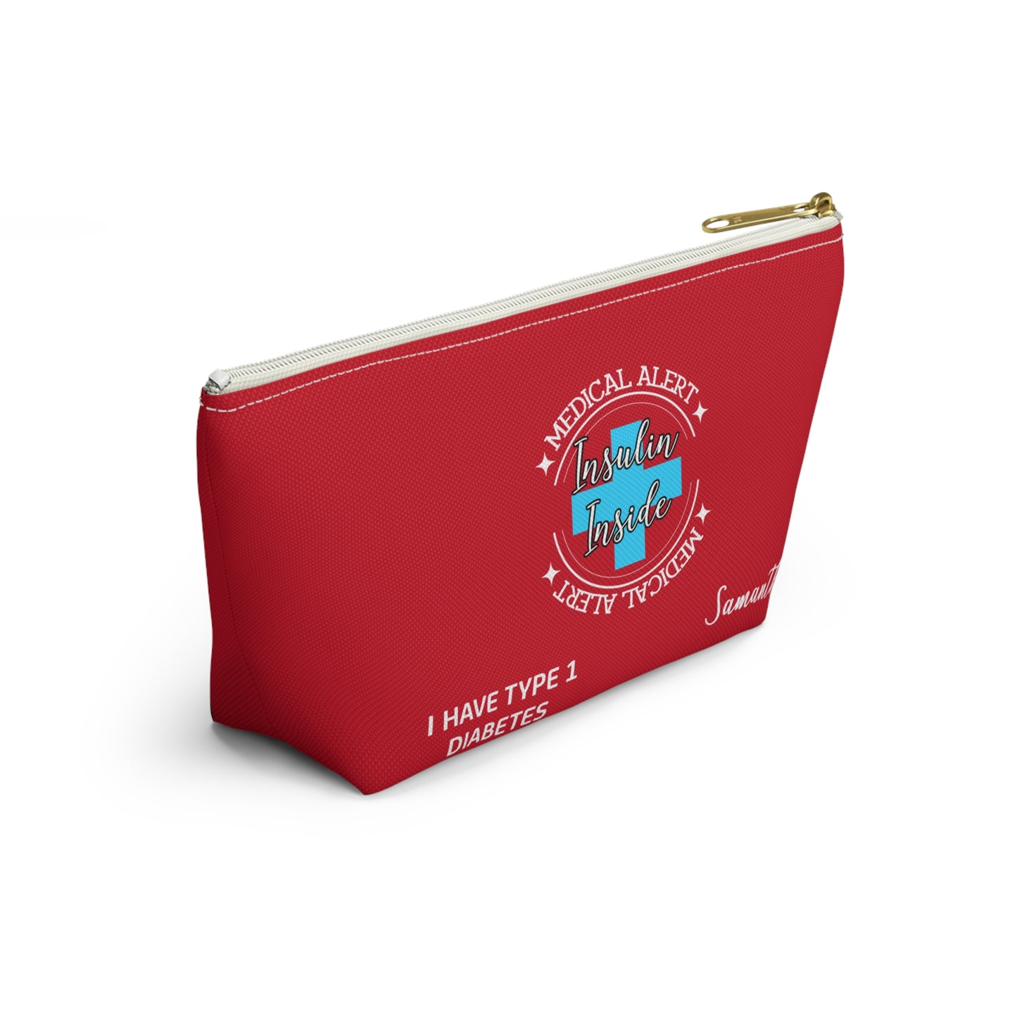 Personalized Medical Alert Insulin Pouch for Type 1 Diabetes Samantha Insulin Storage Emergency Diabetes Kit Travel School Ready