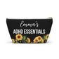 Personalized ADHD Essentials Pouch for  Daily Medication Organizer Focus Support Bag Medical Travel Storage for Kids or Adults