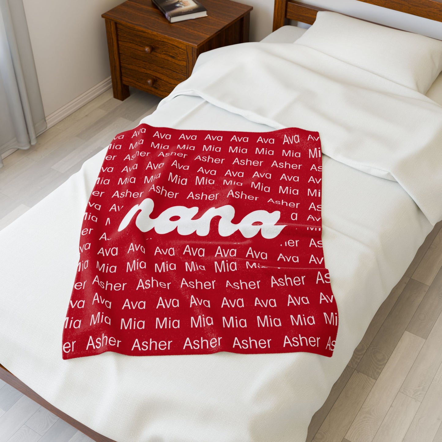 Personalized Nana Blanket, Custom Name Blanket, Gift for Nana, Grandma Gift, Cozy Throw Blanket, Birthday Gift, Mothers Day Gift