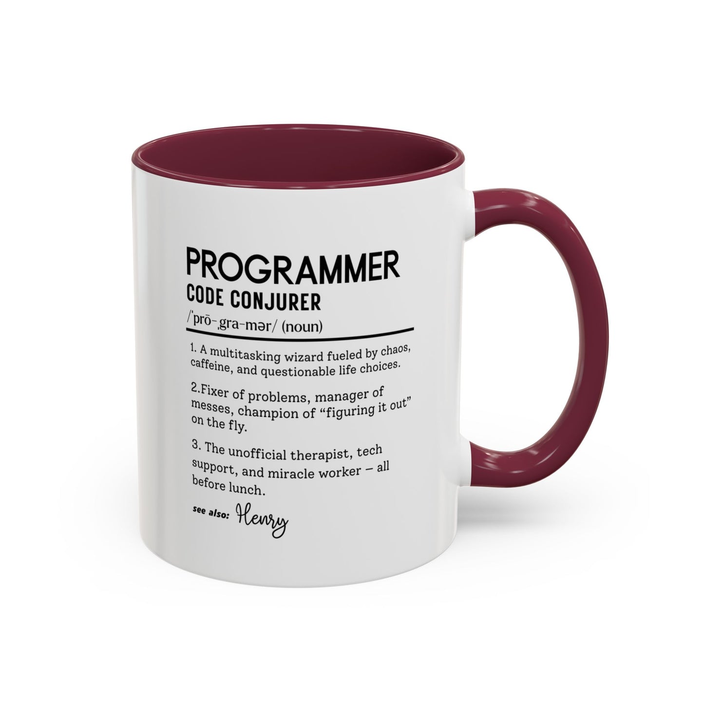 Custom Programmer Mug, Code Conjurer Dictionary Mug, Funny Software Developer Gift, Tech Coffee Cup, Colorful Mugs 11oz 15oz