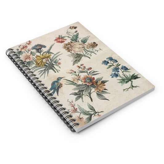Personalized Flower Journal Book, Custom Floral Notebook with Name, Gift for Her, Cute Writing Journal, Garden Lover Gift, Memory Book