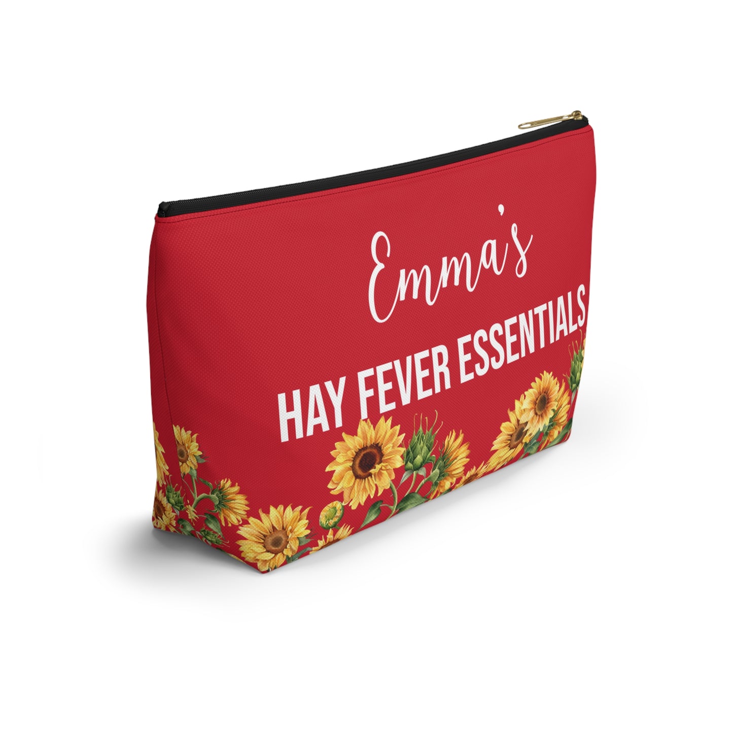 Hay Fever Essentials Pouch Allergy Meds Storage Bag for Tablets Tissues Nasal Spray Personalized Travel Case for Seasonal Allergies